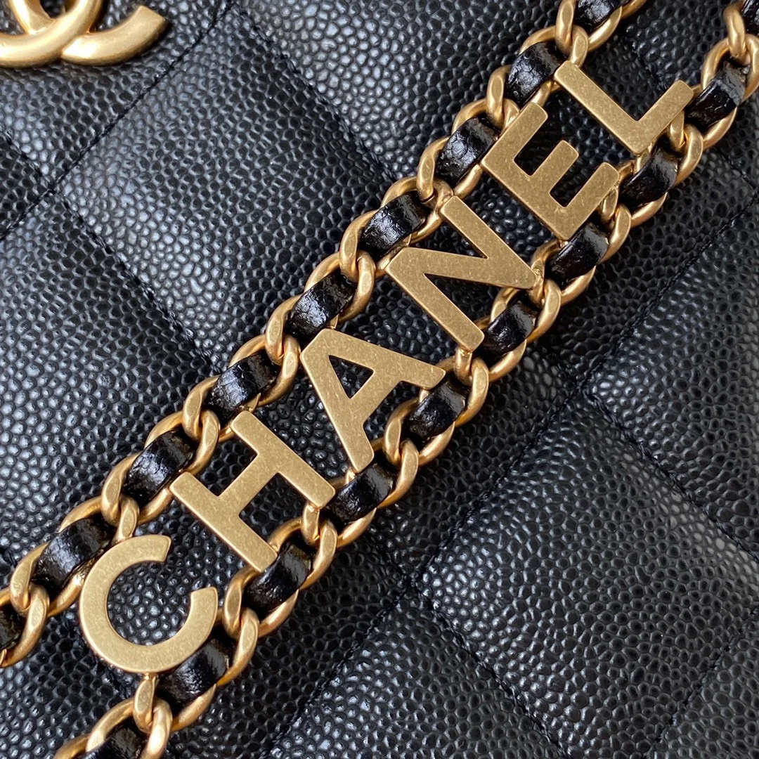 Chanel Hobo Handbags Pebbled Leather With Lock Gold 19x16cm product view 7