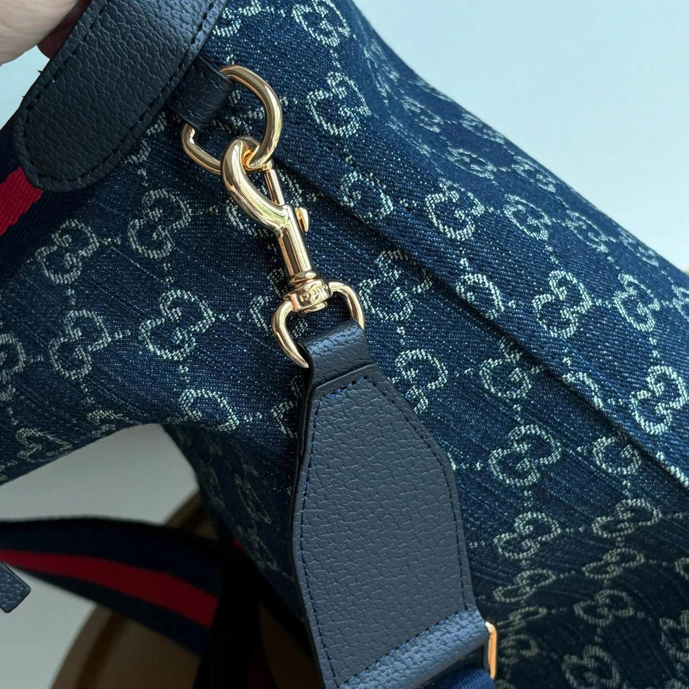 Gucci Giglio Tote Blue product view 6