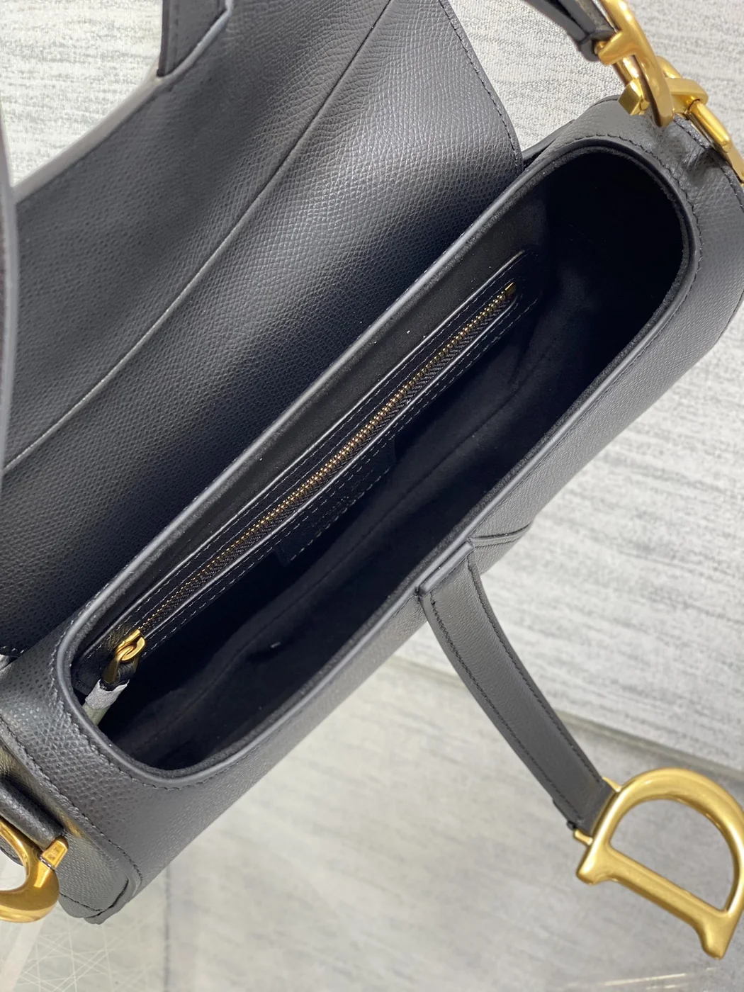 Dior Saddle Bag in Black Gold Hardware product view 6