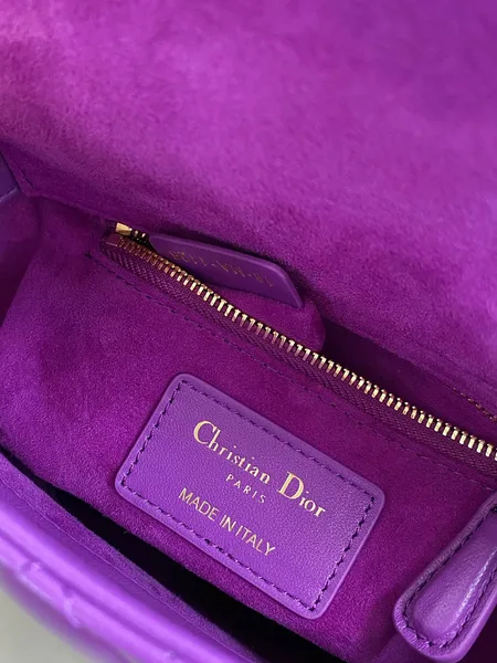 Dior Lady Mini Women’s Handbag Purple Cowhide 17 cm product view 2