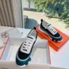 Hermès Women Navy Blue White Mesh Sneakers product view 4