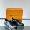 Louis Vuitton Men Black Leather Sneakers product view 5