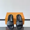 Louis Vuitton Men Black Fabric Strap Slide Sandals product view 6