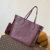 Louis Vuitton Neverfull MM Burgundy Monogram Empreinte Leather Bag product view 1