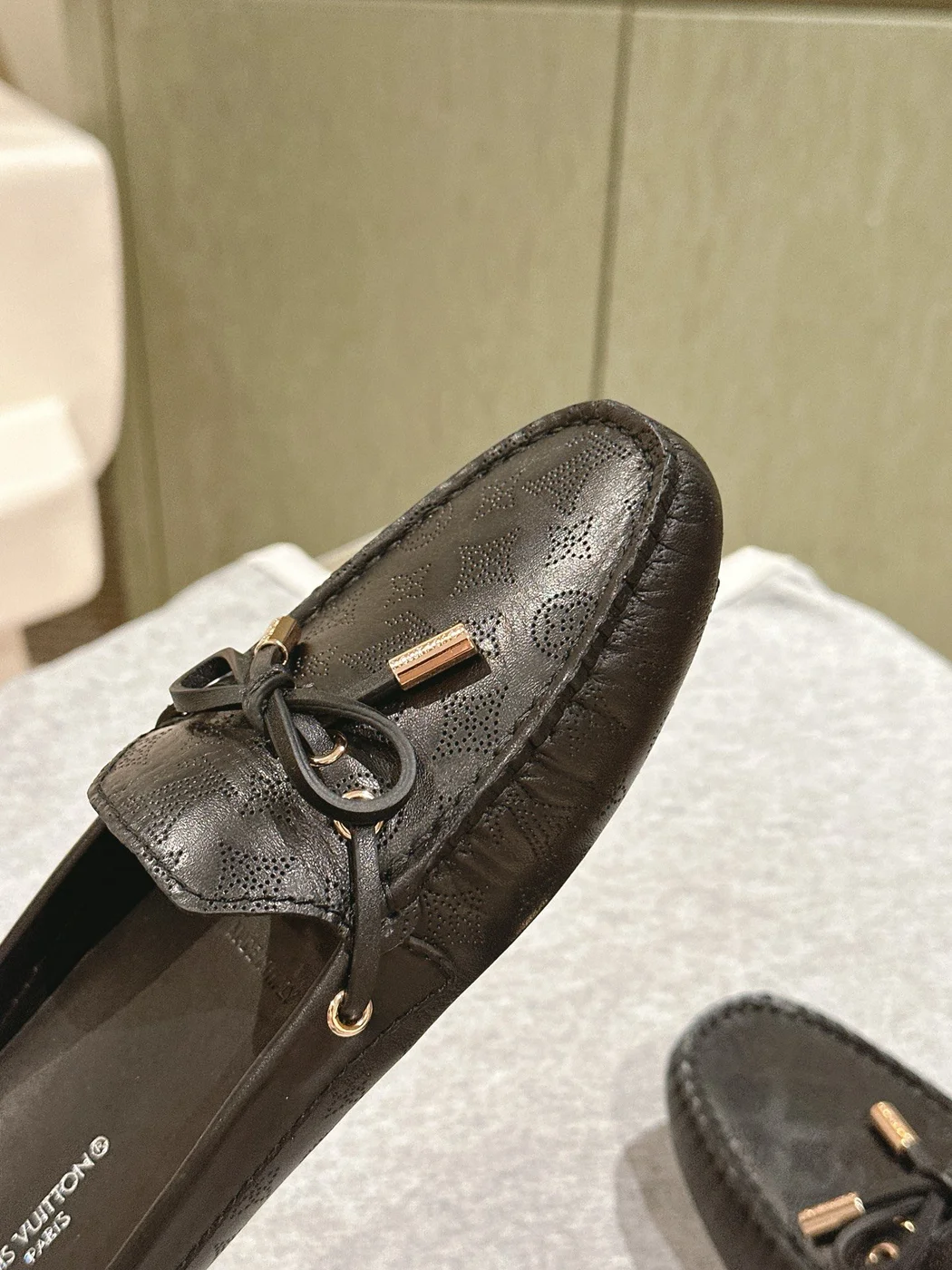 Louis Vuitton Women Black Leather Mules product view 6