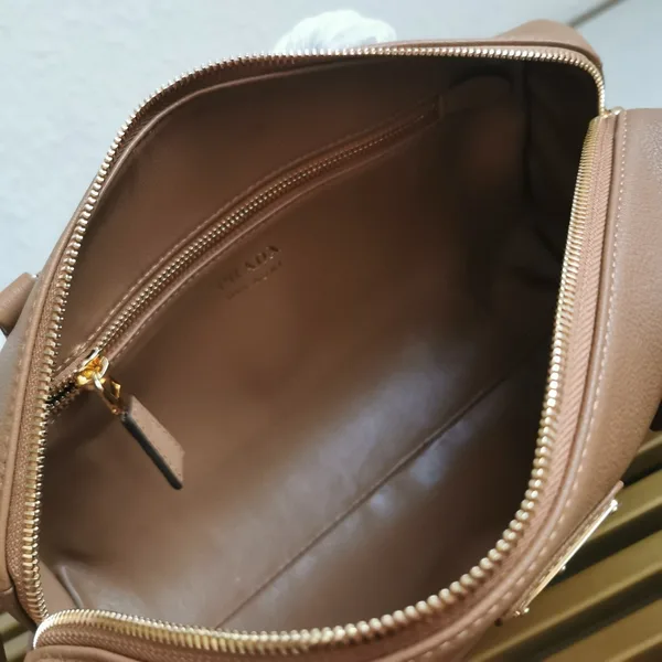 Prada Caramel Medium leather top-handle bag with padlock product view 7