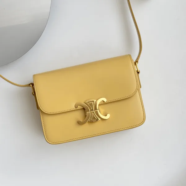 Celine Mini Handbag Orange Yellow Smooth Leather 19 cm product view 1