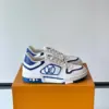 Louis Vuitton Men White Blue Leather Sneakers product view 1