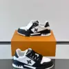 Louis Vuitton Men Black White Leather Sneakers product view 4