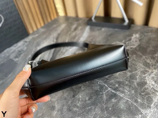 Prada Cleo Shoulder Bag 30 In Black Glossy Calfskin product view 5