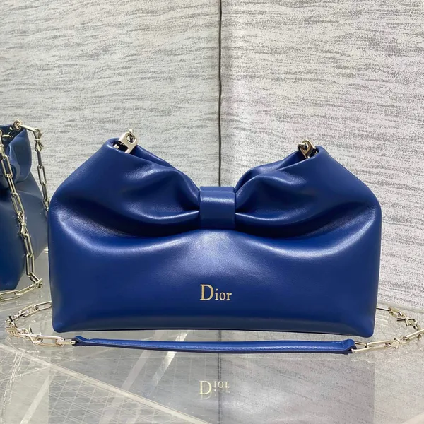 Dior Bow Bag Navy Lambskin product view 1