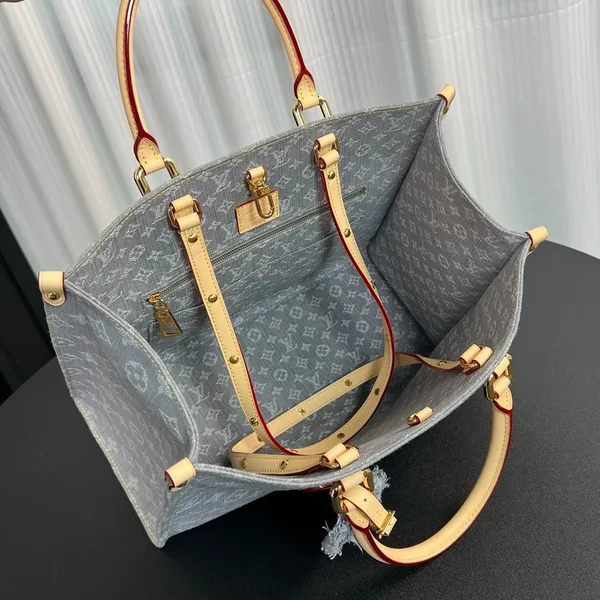 Louis Vuitton OnTheGo MM Monogram Denim canvas Bag product view 6