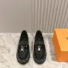 Louis Vuitton Women Black Patent Leather Loafers product view 1