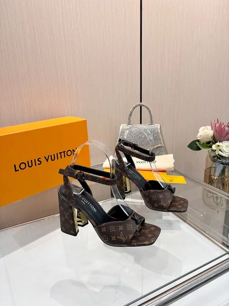 Louis Vuitton Women Brown Monogram Canvas Heels product photo