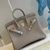 Hermès Birkin 25 Gris Tourterelle Togo Palladium Hardware Bag product view 2