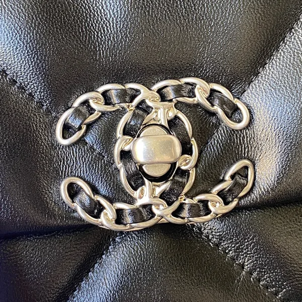 Chanel Cc Medium 26 Flap Bag In Black Lambskin product view 6