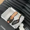Chanel Women Black Mesh Logo Slide Sandals product view 5