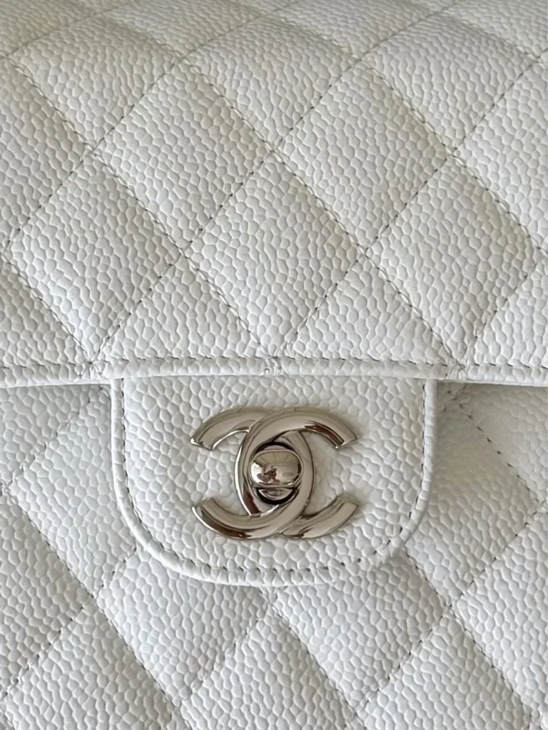 Chanel Classic Flap caviar Silver hardware Bag product view 5