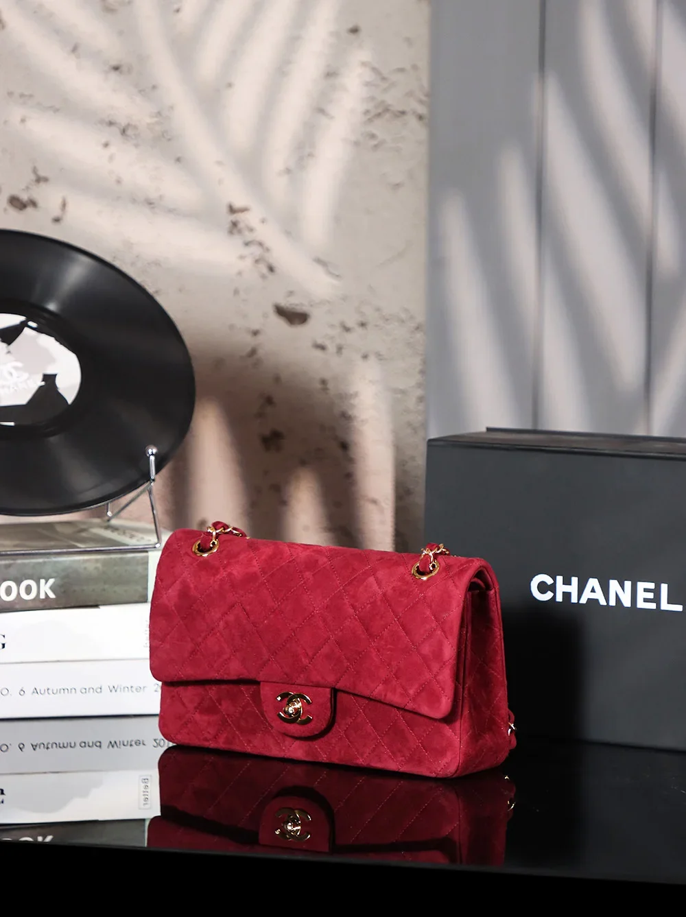 Chanel Vintage Double Flap Bag Suede product view 2