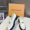 Louis Vuitton Women White Leather Loafers product view 5