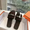 Hermès Women Dark Brown Suede Leather Strap Mules product view 5