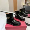 Valentino Women Black Patent Leather Ankle Boots product view 1