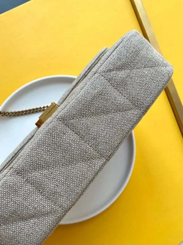 Saint Laurent Beige Suede Y Quilted Monogram Bag product view 9