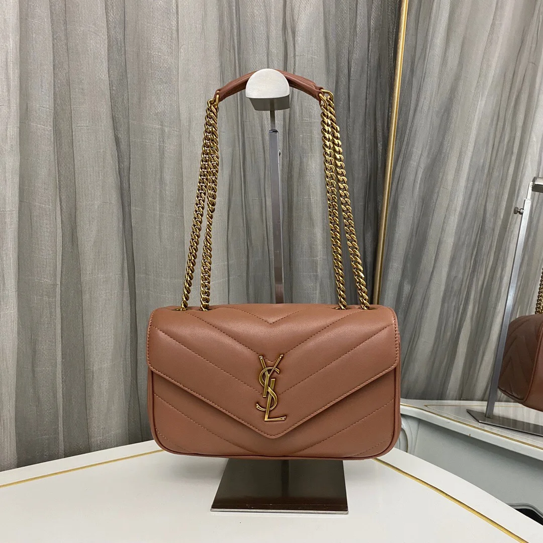 Saint Laurent Loulou medium in Matelassé Lambskin Hortensia Bag product view 1