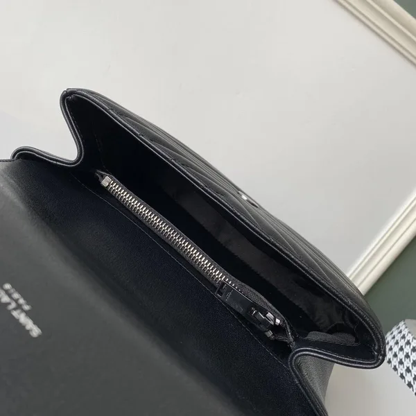 Saint Laurent College Medium Quilted Leather Bag product view 5