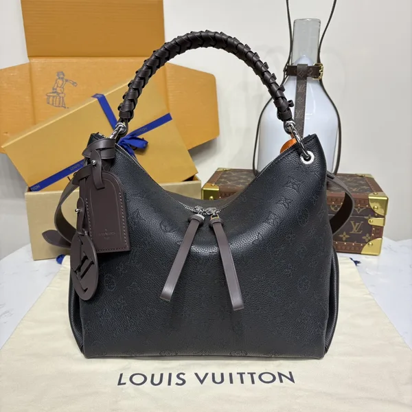 Louis Vuitton Black Mahina Beaubourg Hobo MM Bag product view 1
