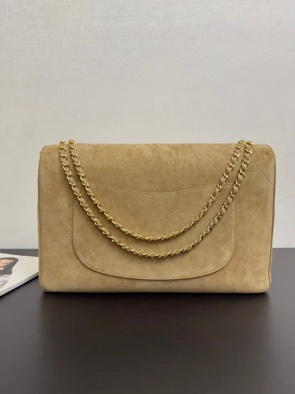 Chanel Suede Souplissimo Maxi Flap large Bag product view 8
