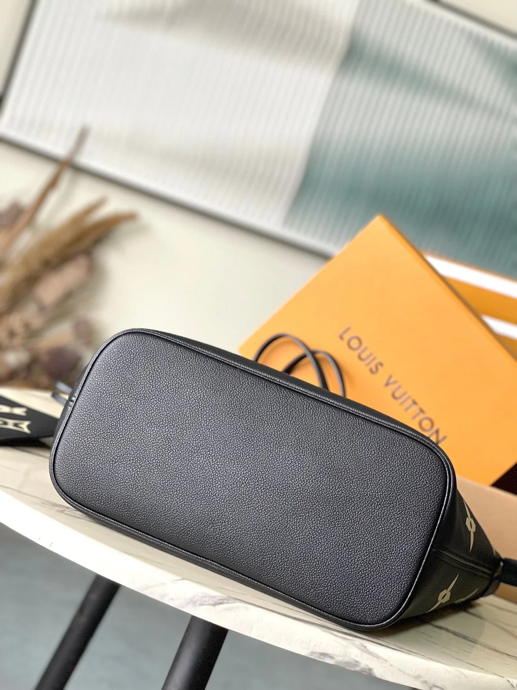 Louis Vuitton Neverfull MM In Black Cream Monogram Empreinte Leather Bag product view 4