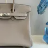 Hermès Birkin 25 Gris Tourterelle Togo Palladium Hardware Bag product view 6