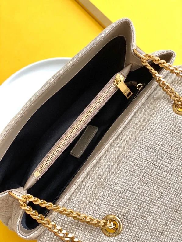 Saint Laurent Beige Suede Y Quilted Monogram Bag product view 7