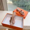 Hermès Women Pink Suede Crystal-Embellished Mules product view 4