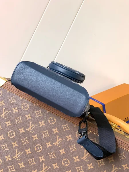 Louis Vuitton Duo Crossbag Bag 42 In Blue And White Monogram Shadow Cowhide product view 7