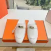 Hermès Women White Leather Mules product view 1