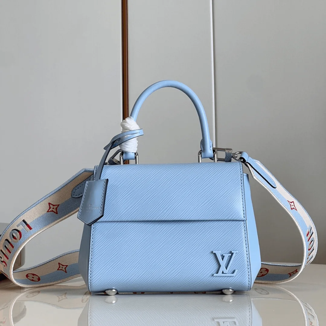 Louis Vuitton Clunny Blue Raised Pattern Handbags 20x16cm product view 1
