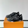 Louis Vuitton Men Black Leather Sneakers product view 3