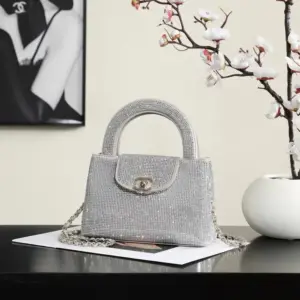 Chanel Mini Tote in Silvery Strass Gold Hardware product view 1