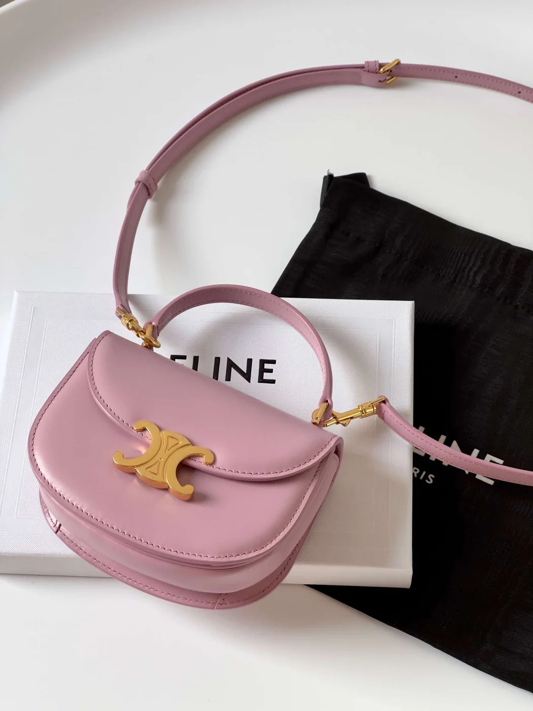Celine Mini Handle Crossbody Pink 15.5x11cm Bag product view 2
