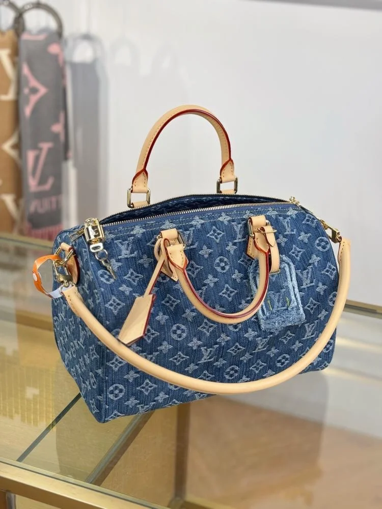 Louis Vuitton Monogram Denim Speedy Soft 30 bag product view 5