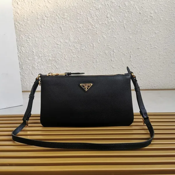 Prada Leather Shoulder Bag Black product view 1