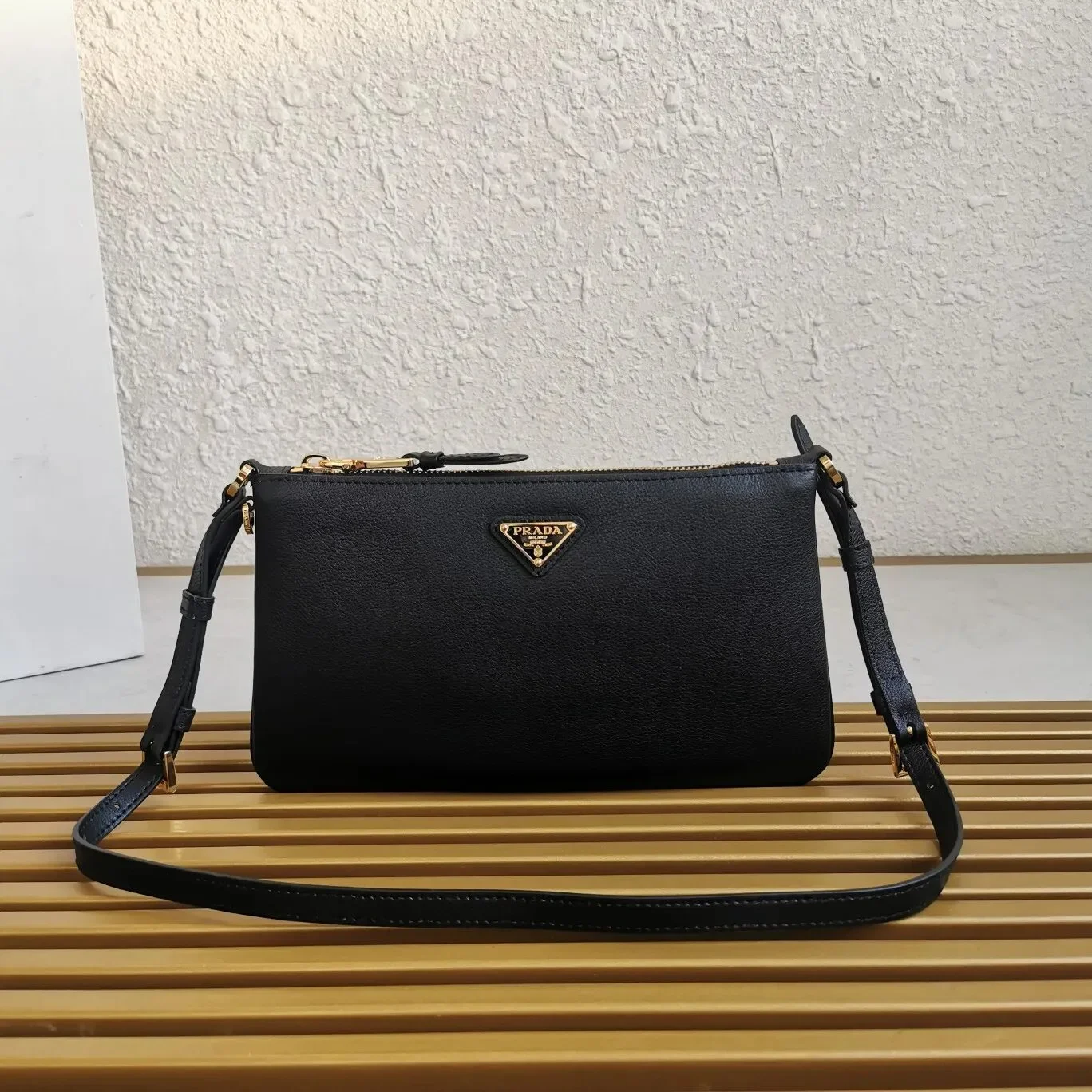 Prada Leather Shoulder Bag Black product view 1