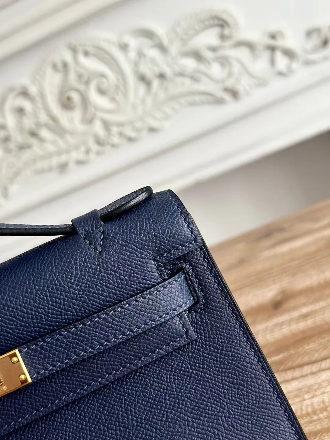 Hermès Mini Pochette 22 In Navy Blue Bag product view 7