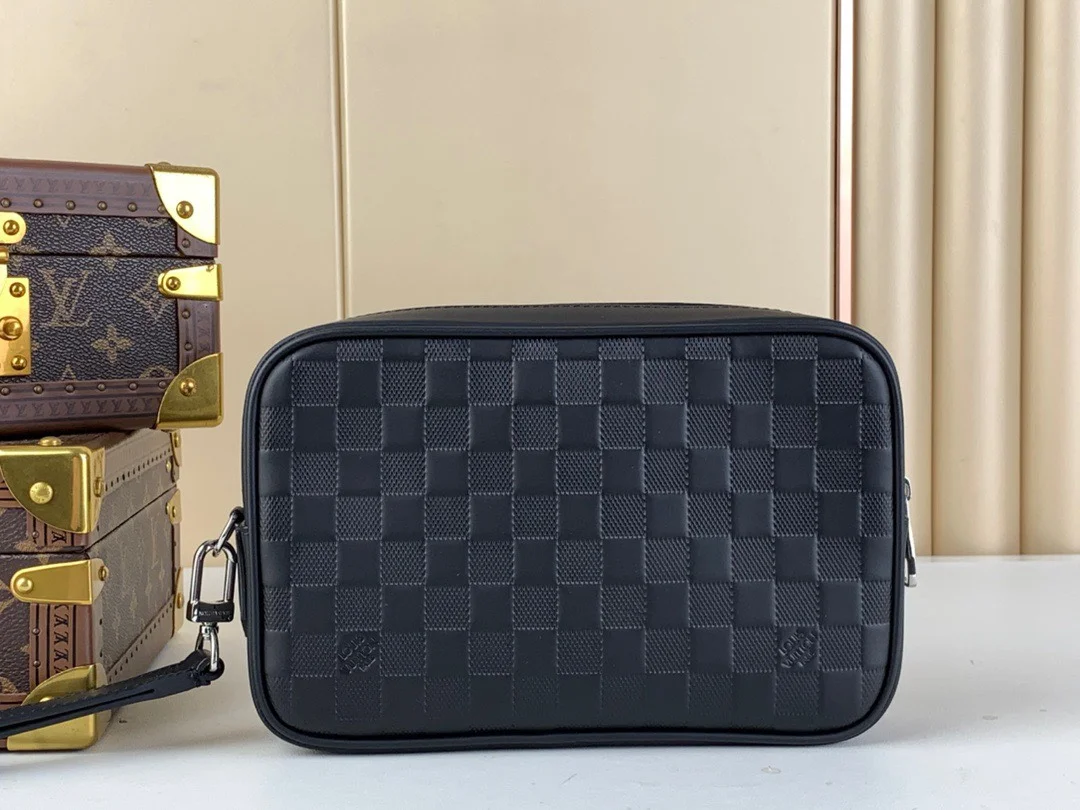 Louis Vuitton Clutch Bag Kasai Damier Graphite Black 24 cm product view 3
