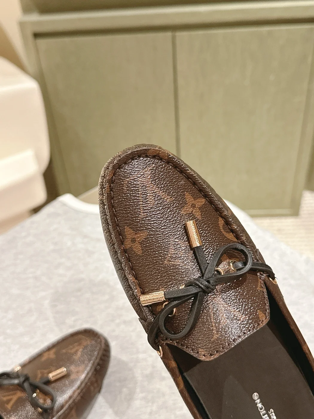 Louis Vuitton Women Brown Leather Loafers product view 6