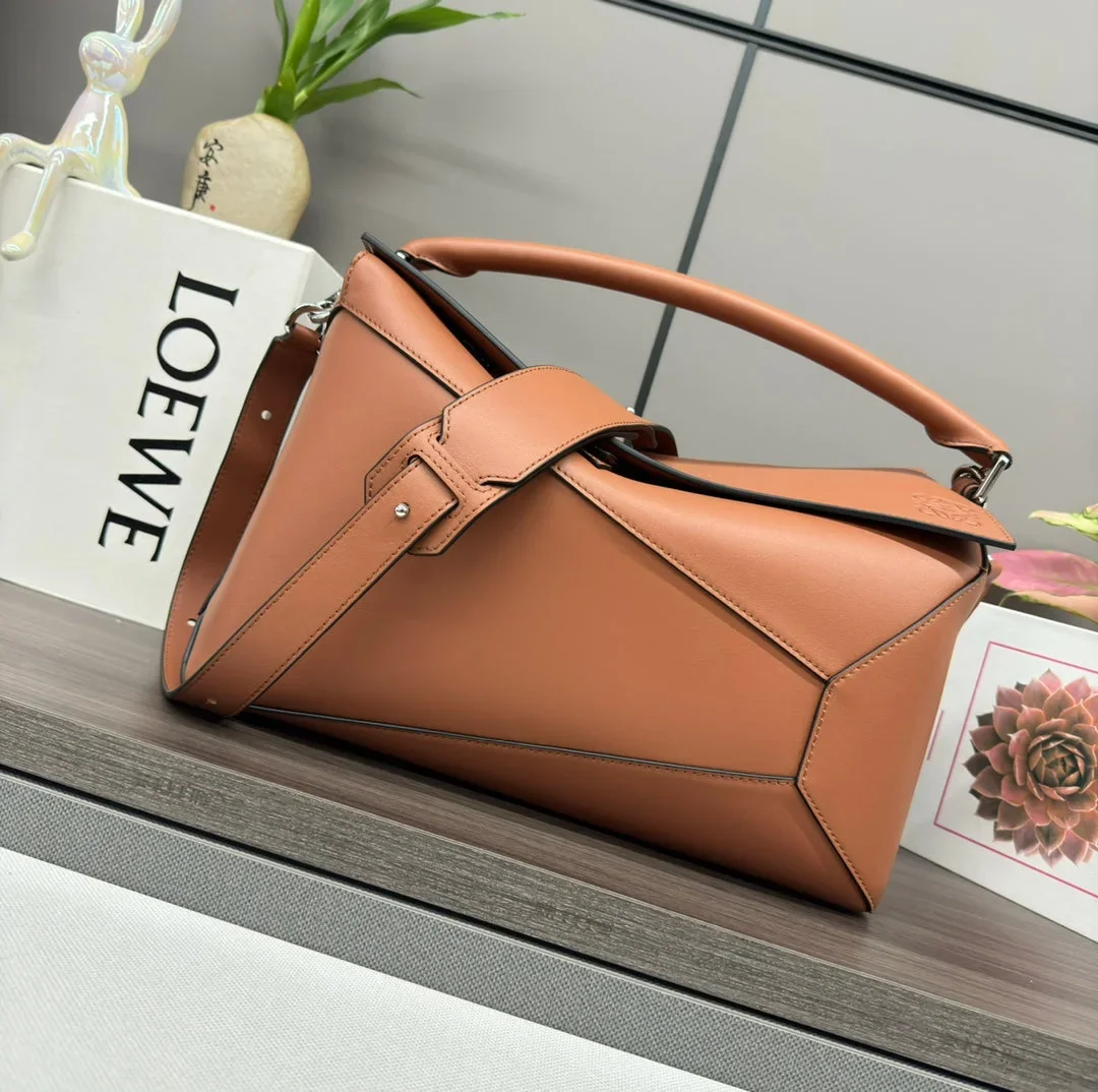 Loewe Puzzle Edge bag in tan calfskin product view 1