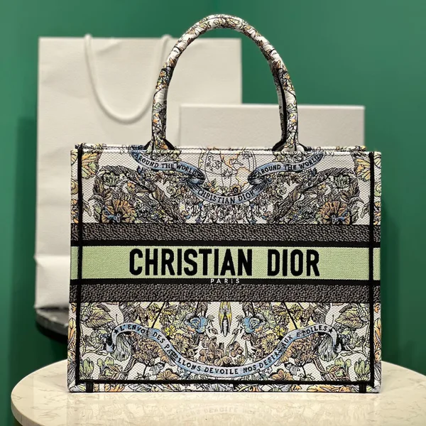 Dior Book Tote Women’s Handbag Embroidered Fabric Size 36 cm product view 1