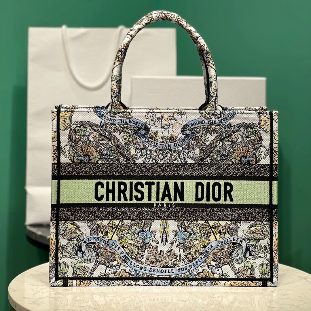Dior Book Tote Women’s Handbag Embroidered Fabric Size 36 cm product view 1